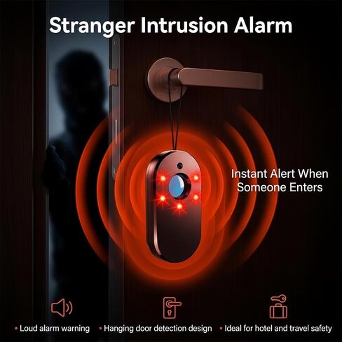 Hidden Camera Detector & GPS Tracker Finder, RF Signal Scanner Anti-Spy Device with Magnetic Field Detection, Infrared Lens Finder & Stranger Intrusion Alarm, Portable Bug Sweeper in Kuwait