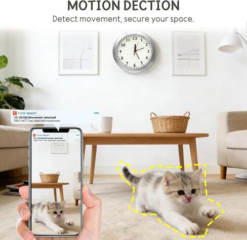 Hidden Camera Nanny Cam Wireless Hidden Spy Clock Cameras Indoor | 1080P FHD | Real-Time View | Motion Detection | 4-5 Hours Working | Connect to Phone 8.7in Wall Clock Cameras | No Audio in Kuwait