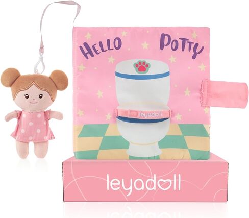 LeyaDoll Montessori Busy Book for Toddlers 1-3, 1 Year Old Girl Gifts | Toddler Airplane Travel Essentials, Crinkle Pages, Fine Motor Skills Toys, Keep Toddlers Busy, Pink Gift Box Included in Kuwait