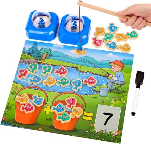 Math Board Games for Kids with Dice Poppers, Math Manipulatives Kindergarten Preschool Math Games Counters Toys, Addition and Subtraction Dice Games Homeschool Supplies Classroom Must Haves in Kuwait