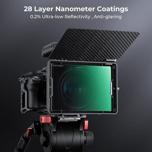 K&F CONCEPT 4" x 5.65" Square ND4 Filter Compatible with Matte Box | Ultra-Slim Optical Glass Square Cinema Neutral Density Filter with 28-Multi Coated for Matte Box-FM701 in Kuwait