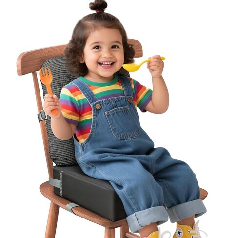Booster Seat for Kitchen Chair,Toddler Booster Seats with Adjustable Washable Safety Belts Kitchen Dining Table Booster Seat, Portable Travel Increasing Cushion for Baby Child Kid Boy Girl in Kuwait