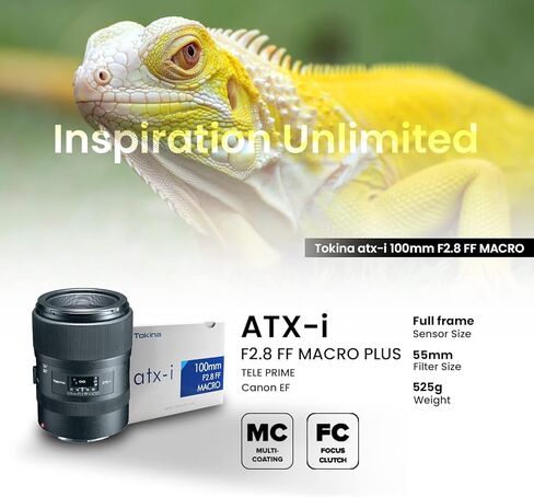 Tokina 634455 ATX-i 100mm F2.8 FF Macro Canon EF Mount Full Size Compatible Black in Kuwait