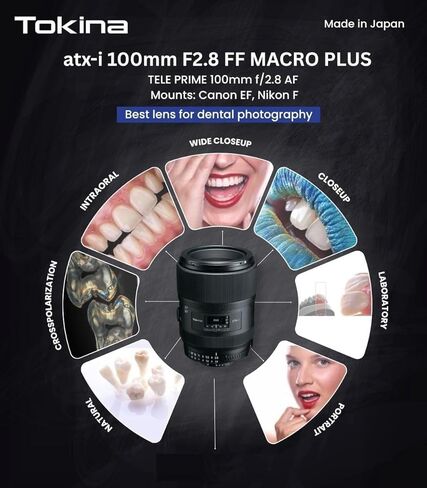 Tokina 634455 ATX-i 100mm F2.8 FF Macro Canon EF Mount Full Size Compatible Black in Kuwait