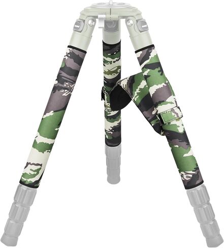 Tripod Leg Covers-INNOREL TS40G (Set of 4) Universal Tripod Protective Sleeves and Shoulder Pad Neoprene Chloroprene Rubber Wrap Removable Anti-Skid Waterproof Green Camouflage for 40mm Tube in Kuwait