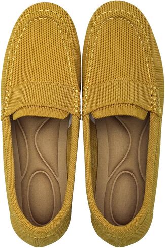 Dogese Women's Lightweight Knitted Loafers Casual Flat Shoes Comfortable Boat Shoes Flat Bottomed Breathable Shoes in Kuwait