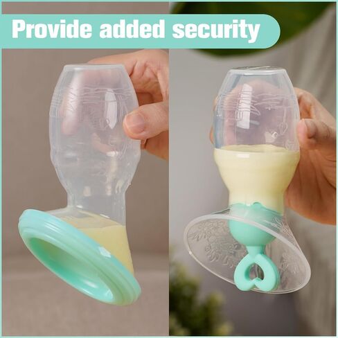 Bumblebee Manual Breast Pump with Breastfeeding Milk Saver Stopper& Lid in Gift Box Food Grade Silicone BPA PVC and Phthalate Free 3.04oz/90ml in Kuwait