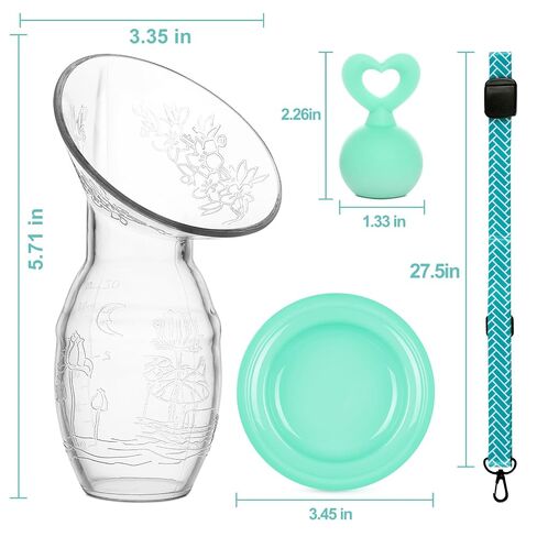 Bumblebee Manual Breast Pump with Breastfeeding Milk Saver Stopper& Lid in Gift Box Food Grade Silicone BPA PVC and Phthalate Free 3.04oz/90ml in Kuwait