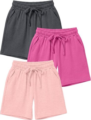 3 Pack Toddler Girls Shorts Bermuda School Uniform Wide Leg Summer Long Shorts 18M-5T in Kuwait