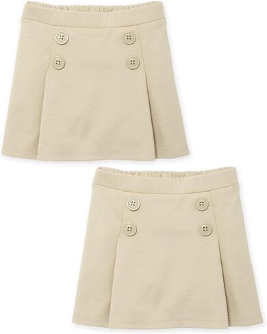 The Children's Place Baby Girls' and Toddler Ponte Knit Button Skort in Kuwait