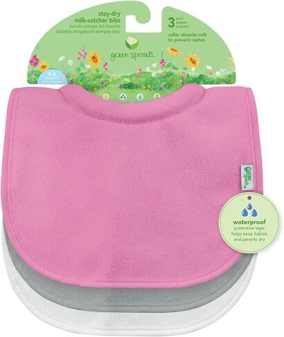 green sprouts Stay-dry Milk Catcher Bibs in Kuwait