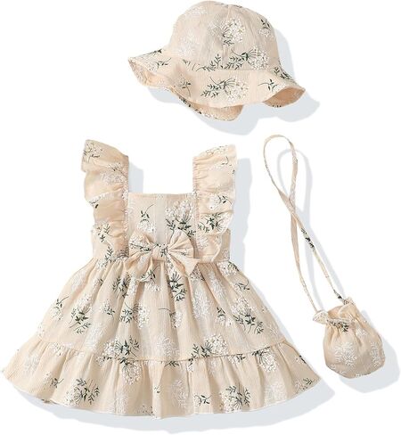 Renotemy Baby Girl Outfits 6 9 12 Months Summer Cute Baby Girl Dresses in Kuwait