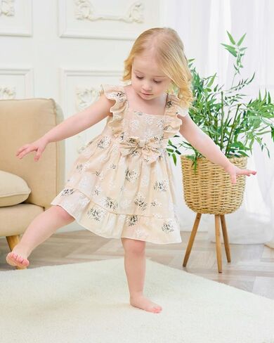 Renotemy Baby Girl Outfits 6 9 12 Months Summer Cute Baby Girl Dresses in Kuwait