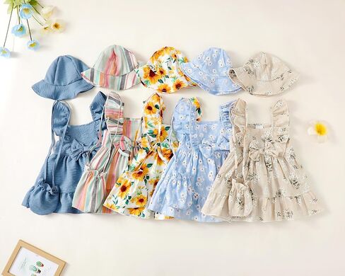 Renotemy Baby Girl Outfits 6 9 12 Months Summer Cute Baby Girl Dresses in Kuwait