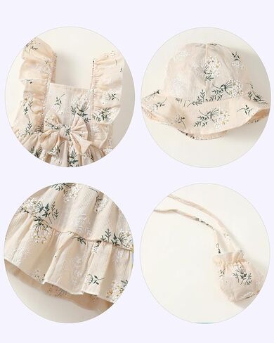Renotemy Baby Girl Outfits 6 9 12 Months Summer Cute Baby Girl Dresses in Kuwait