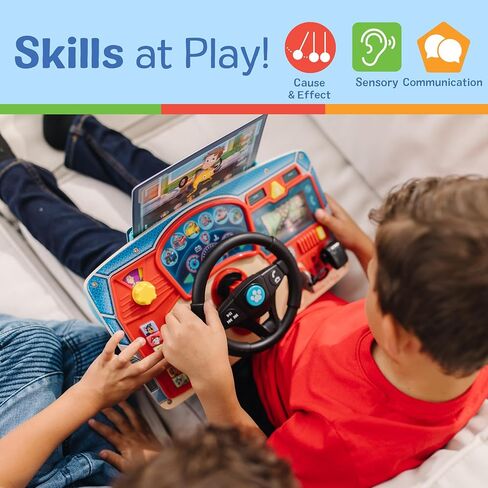 Melissa & Doug PAW Patrol Rescue Mission Wooden Dashboard Kids Activity Board, Toddler Sensory Toys, Pretend Play Driving Toy, PAW Patrol Toys for Kids Ages 3+ in Kuwait