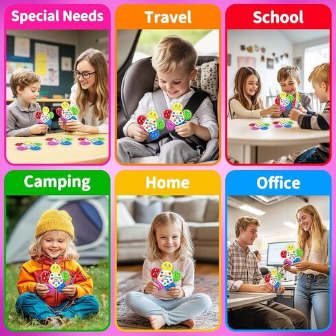KidSquare Color Sorting Sensory Toys for Kids with Autism, Autistic 5-7 | Travel Gifts for Kids, Social Emotional Learning Activities, Fine Motor Skills, Calming Fidget Toys, Feelings Wheel, Ages 3+ in Kuwait