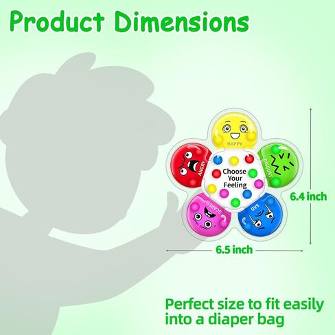 KidSquare Color Sorting Sensory Toys for Kids with Autism, Autistic 5-7 | Travel Gifts for Kids, Social Emotional Learning Activities, Fine Motor Skills, Calming Fidget Toys, Feelings Wheel, Ages 3+ in Kuwait