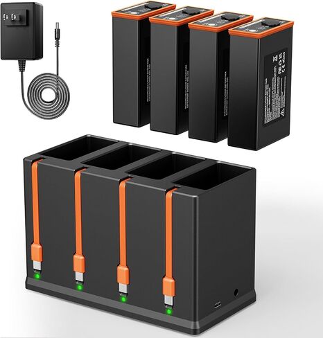 Battery Charger with 4Pcs Power Mag Batteries Pack Compatible with Moultrie Edge Cellular Trail Camera Battery for Edge, Edge PRO Edge 2 PRO in Kuwait