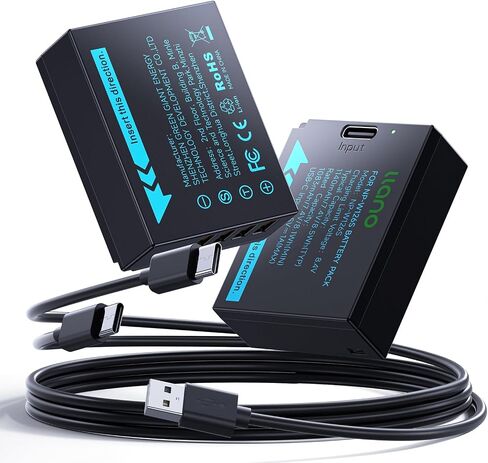 llano NP-W126S Battery 2 Pcs 1140mAh USB C Fast Rechargable Directly | for Fujifilm XT30II X100VI X-M5 XS10 XT3 XT2 XT1 XT30 XT20 XT10 X100V XT200 XT100 X100F XA7 XE3 Xpro Cameras, Full decoding in Kuwait