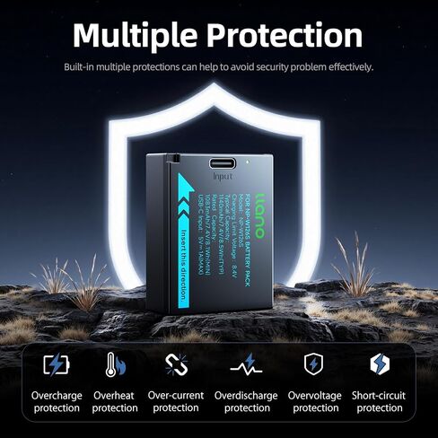 llano NP-W126S Battery 2 Pcs 1140mAh USB C Fast Rechargable Directly | for Fujifilm XT30II X100VI X-M5 XS10 XT3 XT2 XT1 XT30 XT20 XT10 X100V XT200 XT100 X100F XA7 XE3 Xpro Cameras, Full decoding in Kuwait