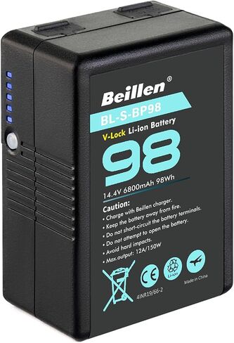 V Mount Battery 72Wh 4900mAh with 45W PD Fast Charging, D-TAP/USB-C/USB-A Port, 450g Lightweight V-Mount Compact Battery for Camera Camcorder, Monitor, Video Light (BP72) in Saudi Arabia