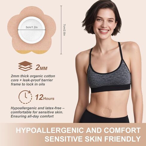 Autdor Castor Oil Patches for Belly Button, 50PCS Castor Oil Pack Wraps Organic Cotton Self-Adhesive Castors Oils Pack Anti Leakage Disposable Pads Portable & Breathable No Wash (Oil Not Included) in Kuwait