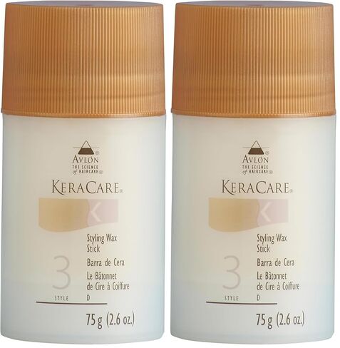 KeraCare Hair Wax Stick 2.6oz - Slicked Back Hair, Buns & Ponytails - Professional Frizz, Flyaway, & Edge Control - Castor Seed Oil - For All Hair Types in Kuwait