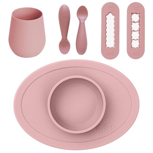 First Foods Bundle 6m+ (Blush) Tiny Bowl + Tiny Spoons + Tiny Cup + Food Cutters Baby Essentials in Kuwait