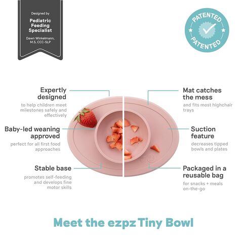 First Foods Bundle 6m+ (Blush) Tiny Bowl + Tiny Spoons + Tiny Cup + Food Cutters Baby Essentials in Kuwait