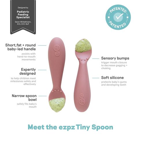 First Foods Bundle 6m+ (Blush) Tiny Bowl + Tiny Spoons + Tiny Cup + Food Cutters Baby Essentials in Kuwait