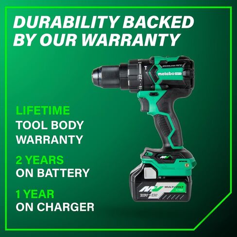 Metabo HPT 36V MultiVolt™ Cordless Brushless 1/2" Hammer Drill Kit, Power Drill Kit with Lithium-Ion Metabo Batteries , Case and Charger, Compact Lightweight Power Tool, DV36DC in Kuwait