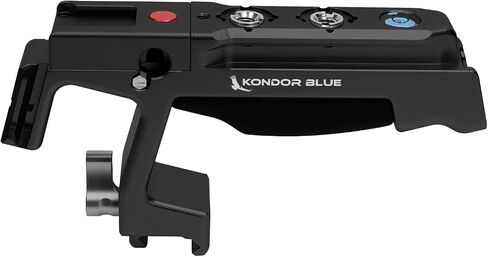 KONDOR BLUE | Talon NATO Top Handle for Camera Cages | Quick Release NATO Clamp, Dual NATO Rails, 3/8-16 ARRI-Style and 1/4-20 Anti-Twist Mounts, Dual Cold Shoes, Bubble Level, Built-In 4mm Hex | Gray in Kuwait