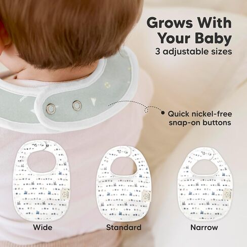 KeaBabies 8-Pack Baby Bandana Drool Bibs and 8-Pack Baby Bibs for Girls & Boys - Cotton Cloths for Toddlers Boys, Girls - Absorbent Teething and Drool Catcher in Kuwait
