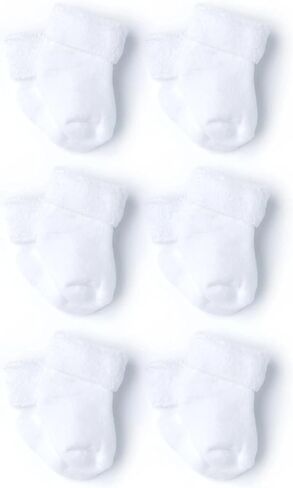 Gerber Baby Boys & Girls 6-Pack White Terry Socks in Kuwait