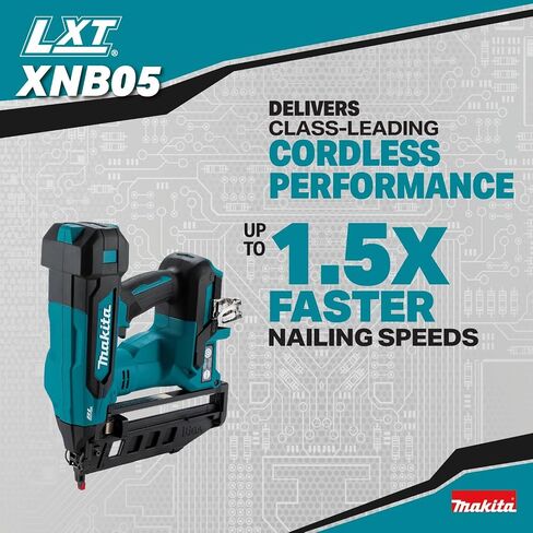 Makita XNB05Z 18V LXT® Lithium-Ion Brushless Cordless 2-1/2" Straight Finish Nailer, 16 Ga., Tool Only in Kuwait