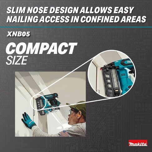 Makita XNB05Z 18V LXT® Lithium-Ion Brushless Cordless 2-1/2" Straight Finish Nailer, 16 Ga., Tool Only in Kuwait