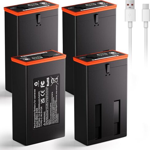 بطارية بديلة Fulpower 2 Pack 5000mAh لكاميرات Moultrie Edge Trail | متوافق مع Moultrie Edge pro وEdge2,2 pro. لا يوجد تأثير للذاكرة، وإخراج ثابت، وعمر ميداني ممتد in Kuwait