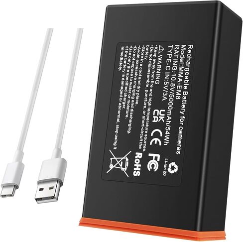 ANTIEE 2-Pack Replacement Battery for Moultrie Edge Cellular Trail Camera | 5000mAh for Moultrie Edge, Edge 2, Edge Pro, Edge 2 Pro, Edge 3, USB-C & Solar Panels Charging for Extended Outdoor Use in Saudi Arabia
