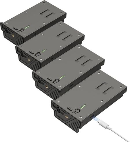 4-Pack Solar-Ready Lipo Battery for Tactacam Reveal Trail Cameras | LED Power Meter - Compatible with X Gen 3/2.0/X Pro/X Ultra/SK/XB in Kuwait