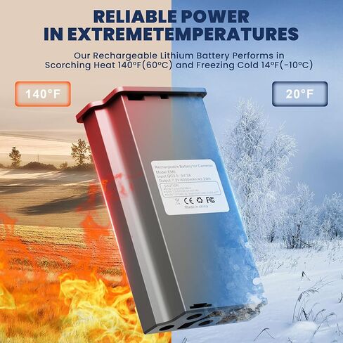 4-Pack Solar-Ready Lipo Battery for Tactacam Reveal Trail Cameras | LED Power Meter - Compatible with X Gen 3/2.0/X Pro/X Ultra/SK/XB in Kuwait