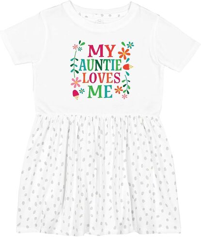 inktastic My Auntie Loves Me Girls Toddler Dress in Kuwait