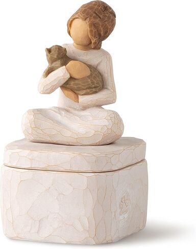 Willow Tree Hug (dark dog), sculpted hand-painted Keepsake Box in Kuwait