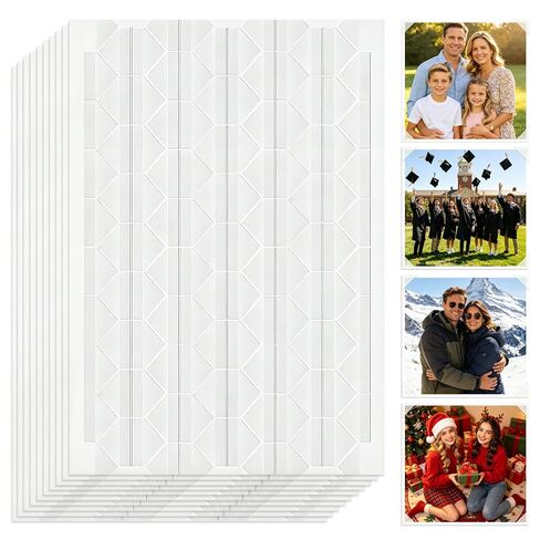 1020 PCS Photo Corners Self Adhesive, Clear Photo Corners for Scrapbooking, 10 Sheets Photo Corner Stickers for Photo Albums, Journals, Memory Books & DIY Crafts in Kuwait