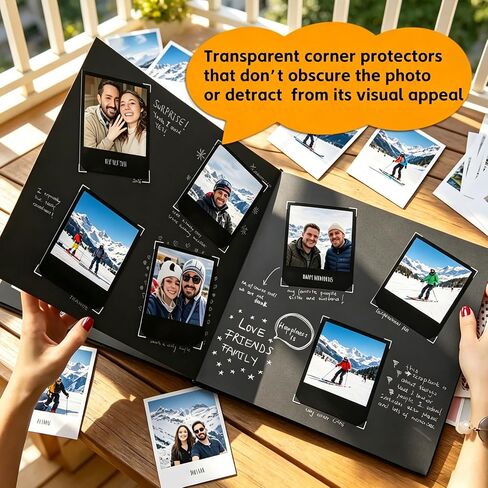 1020 PCS Photo Corners Self Adhesive, Clear Photo Corners for Scrapbooking, 10 Sheets Photo Corner Stickers for Photo Albums, Journals, Memory Books & DIY Crafts in Kuwait