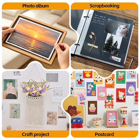 1020 PCS Photo Corners Self Adhesive, Clear Photo Corners for Scrapbooking, 10 Sheets Photo Corner Stickers for Photo Albums, Journals, Memory Books & DIY Crafts in Kuwait