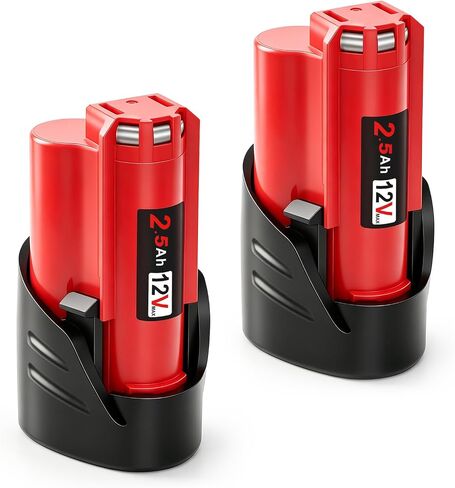 2Pack 2.5Ah Replacement Battery for Milwaukee M12 Battery, Compatible with Milwaukee 12V Power Tools in Kuwait