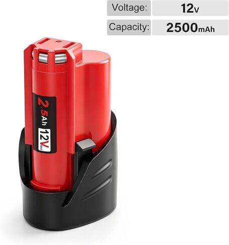 2Pack 2.5Ah Replacement Battery for Milwaukee M12 Battery, Compatible with Milwaukee 12V Power Tools in Kuwait