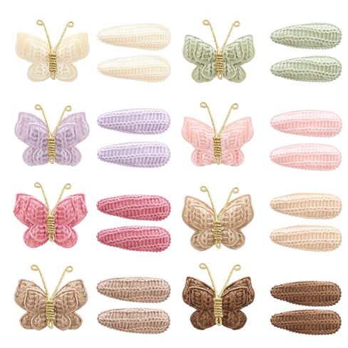 24Pcs Butterfly Hair Clips Knitted Toddler Hair Non Slip Accessories for Boys Girls Cute Baby Infant Kids Barettes in Kuwait