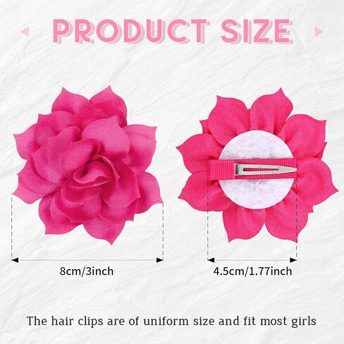 inSowni 25 Pack Solid Lotus Flower Alligator Hair Clips Barrettes Pins Accessories for Baby Girls Infants Toddlers Kids Women in Kuwait
